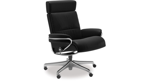 Stressless® Tokyo Leather Home Office Chair - Adjustable Headrest Stressless® Tokyo Leather Home Office Chair - Adjustable Headrest